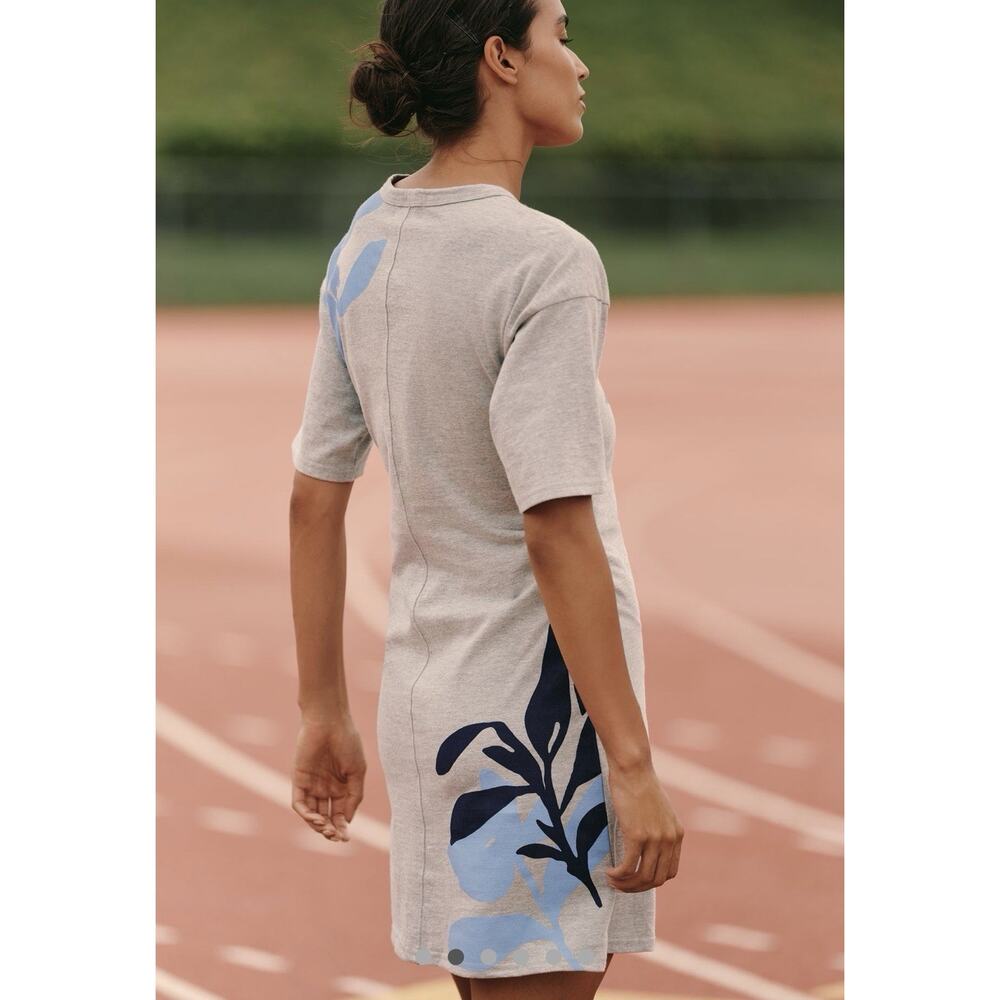 Anthropologie Daily Practice T-Shirt Sport Number Mini Dress XXS NWT Gray - Picture 3 of 14